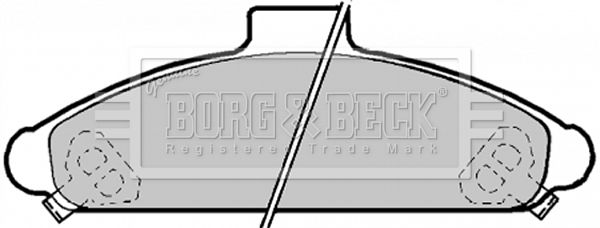 BORG & BECK stabdžių trinkelių rinkinys, diskinis stabdys BBP1172